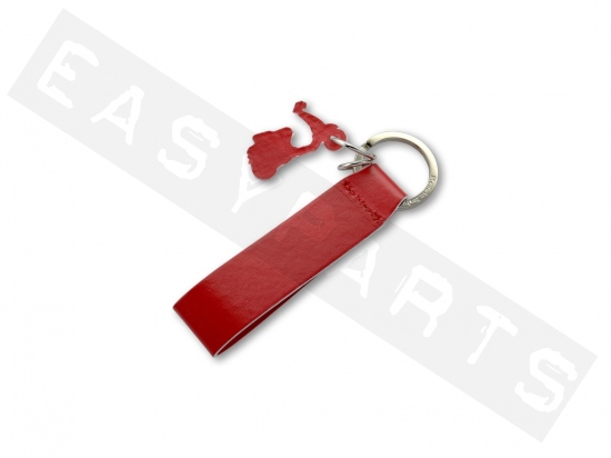 Porte-clés VESPA (RED)® cuir rouge